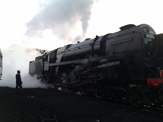 Blowing steam off to clear boiler - Jonathan Pulfer